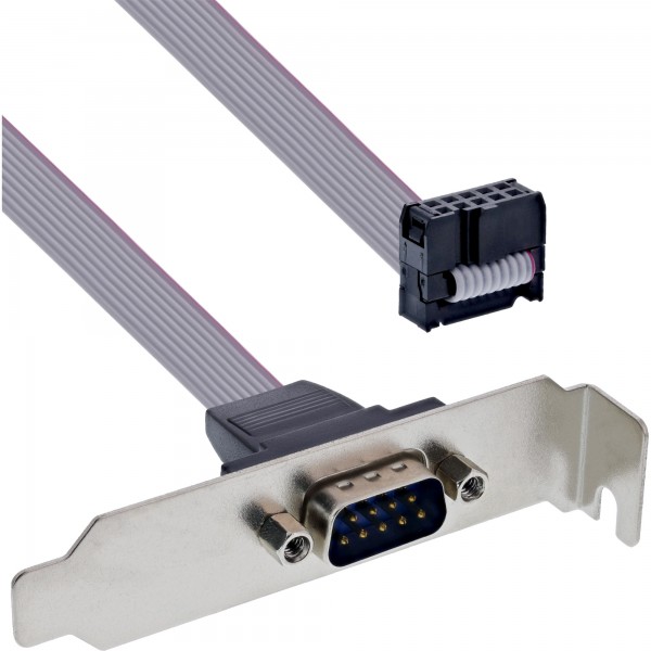 InLine Staffa PCI Low profile - 1x seriale Sub-D 9pin M - IDC 10pin F 1:1 - 0,6m