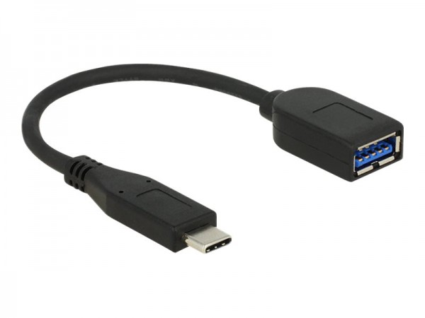 Delock USB 3.1 Gen 2 Type-C/Typ-A - 0,1 m - USB C - USB A - Nero