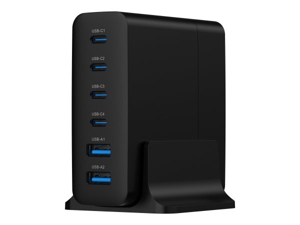 Gembird TA-UC-2A4C-PD75-01-BK mobile device charger Universal Black AC Fast - Alimentazione elettric