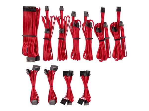 Corsair CP-8920223 - Maschio - Maschio - Dritto - Dritto - Nero - Rosso