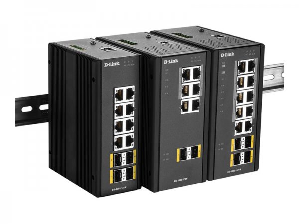 D-Link DIS-300G-12SW Layer 2 Managed Industrial Switch - Interruttore - Vetroresina (lwl)