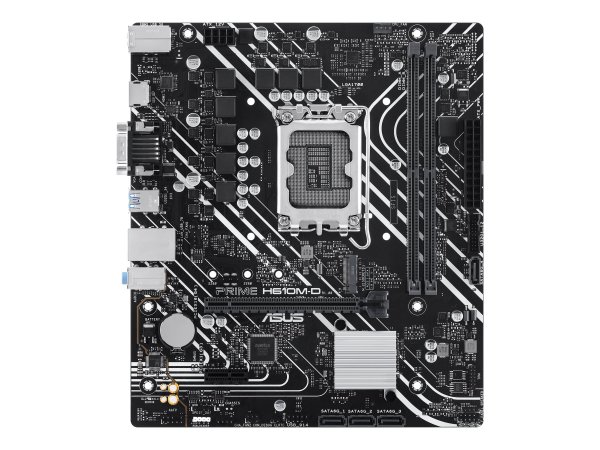 ASUS PRIME H610M-D - Intel - LGA 1700 - Intel® Celeron® - Intel® Pentium® Gold - Intel® Core™ i3 - I