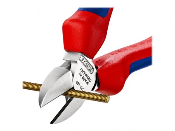 KNIPEX 70 05 140 - Pinze diagonali - 1 mm - Acciaio al cromo vanadio - Plastica - Blu - Rosso - 140