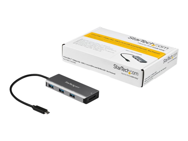StarTech.com Hub USB-C a 3 porte con lettore per schede SD - 10 Gbps - 3 USB-A - USB 3.2 Gen 2 (3.1