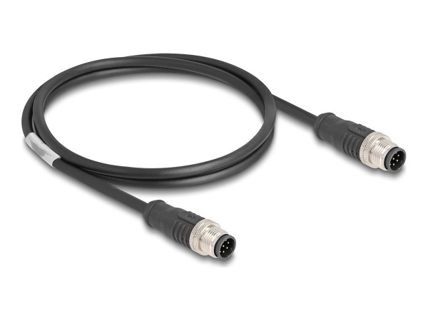 Delock M12 Kabel A-kodiert Stecker zu PVC - Cavo - Rete