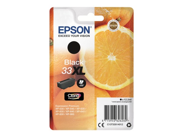 Epson Oranges Cartuccia Nero T33XL Claria Premium - Resa elevata (XL) - Nero - Inchiostro a base di