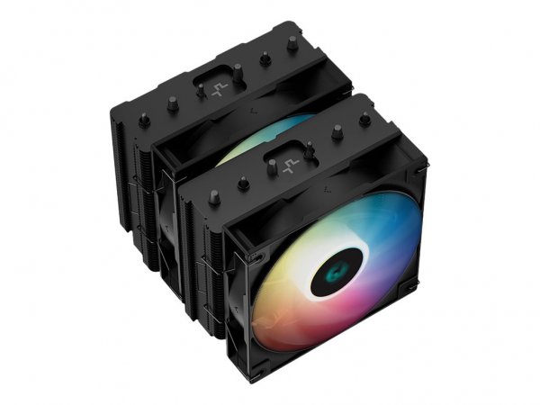 Deepcool AG620 BK ARGB - Raffreddatore d'aria - 12 cm - 300 Giri/min - 1850 Giri/min - Nero - Bianco