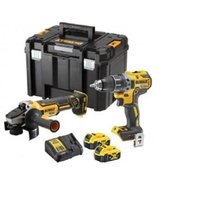 DEWALT DCK2020P2T-QW Brushless Combo-Kit 18V, DCG405, DCD791, 2x 5Ah Akkus, Systemschnellladegerät,