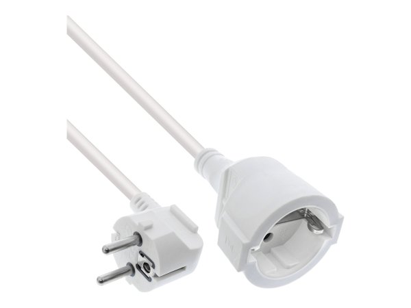 InLine Cavo alimentazione prolunga Sch.ko.angolato CEE-7/7 maschio/femmina - 15m