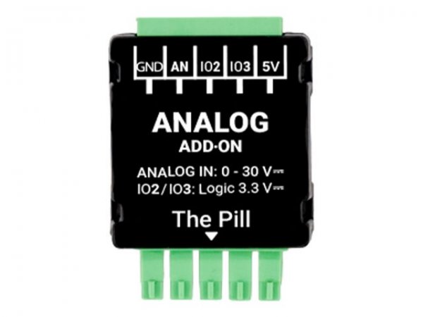 Shelly · The Pill·""Analog 0-30 V Add-on""