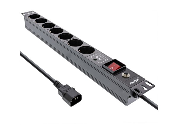InLine Multipresa 19" 7 vie - prot.da sovraccarico - interruttore - 2m