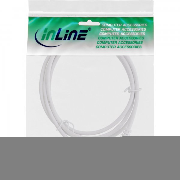 InLine Cavo di prolunga DC - maschio/femmina 5,5x2,1mm - AWG18 - bianco - 0,5m
