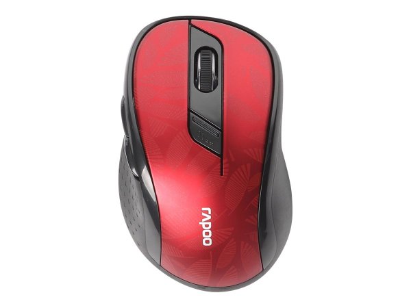 Rapoo M500 - Mano destra - Ottico - Bluetooth - 1600 DPI - Rosso