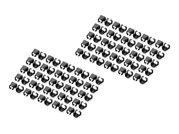 DIGITUS Clip colorate per cavi patch - nero - Clip di codifica a colori - Nero - Cloruro di polivini