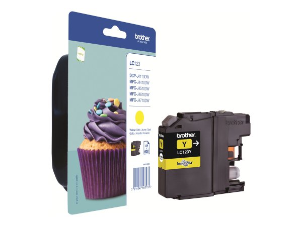 Brother LC123Y - Giallo - 1 pz - 600 pagine - Confezione singola