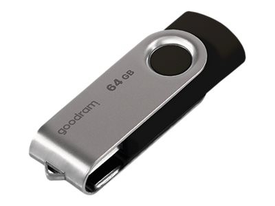 GoodRam UTS3 - 64 GB - USB tipo A - 3.2 Gen 1 (3.1 Gen 1) - 60 MB/s - Girevole - Nero