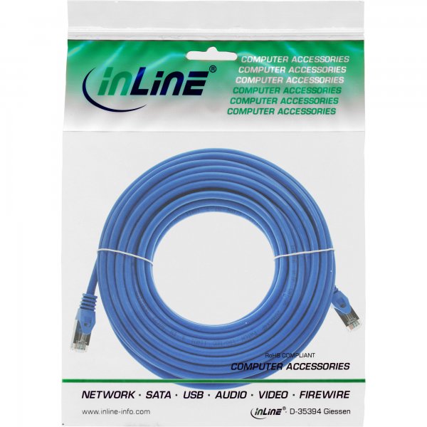 InLine Cavo patch Lan - SF/UTP - Cat.5e - blu - 5m