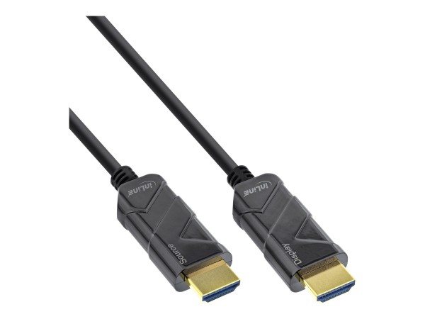 InLine Cavo HDMI AOC - Ultra High Speed HDMI Cable - 8K4K - nero - 50m