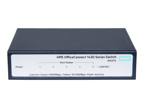 HPE OfficeConnect 1420 5g - Switch - unmanaged - 5 x - Interruttore - Vetroresina (lwl)