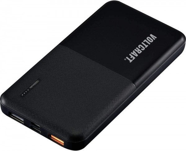 VOLTCRAFT PB-17C Power bank 10000 mAh Consegna di potenza LiPo Nero Indicazione di stato