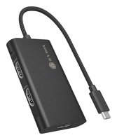 ICY BOX Adapter Usb Type-C 3x Hdmi-Videoausgänge - Adattatore - Digitale/dati