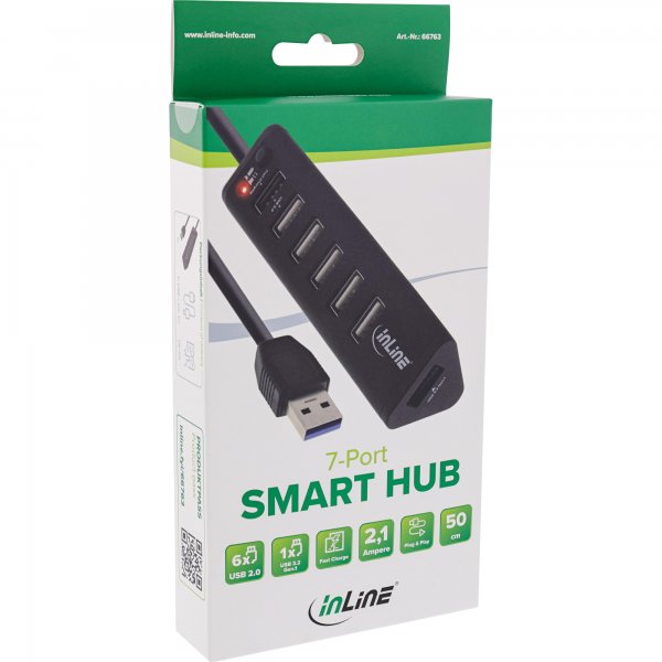 InLine Smart Hub - hub a 7 porte USB 3.2 Gen.1 / 2.0