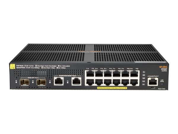 HPE Networking 2930F 12G PoE+ 2G/2SFP+ Switch - Gestito - L3 - Gigabit Ethernet (10/100/1000) - Supp