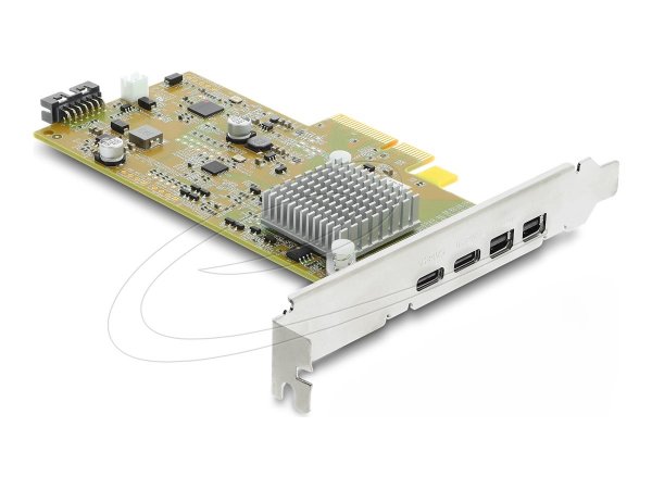 Delock PCI Express x4 Karte zu 2 x extern USB Type-C 40 Gbps DP Alt Mode Buchse– Low - Cavo - Digita