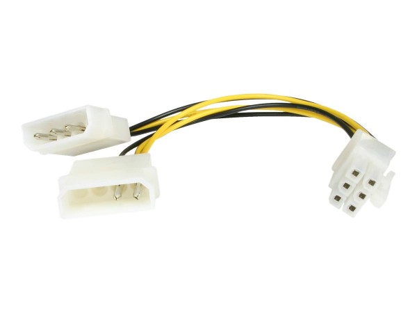 StarTech.com .com 6" LP4 to PCIe adapter Molex auf - Adattatore - Alimentazione/alimentazione