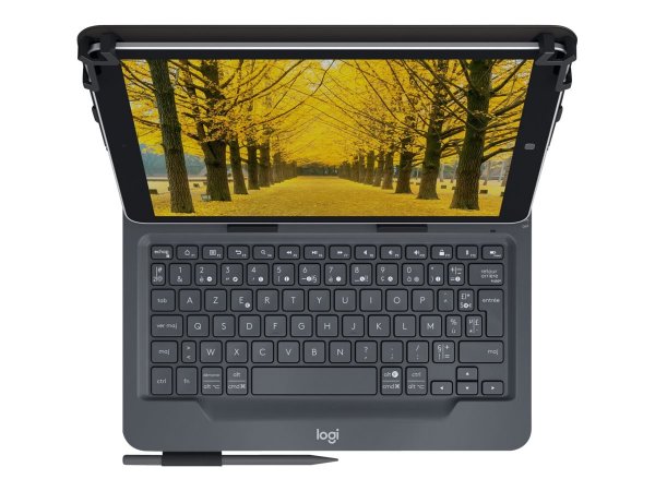 Logitech Universal Folio with integrated keyboard for 23 - 9-10 inch tablets - Tastiera - AZERTY