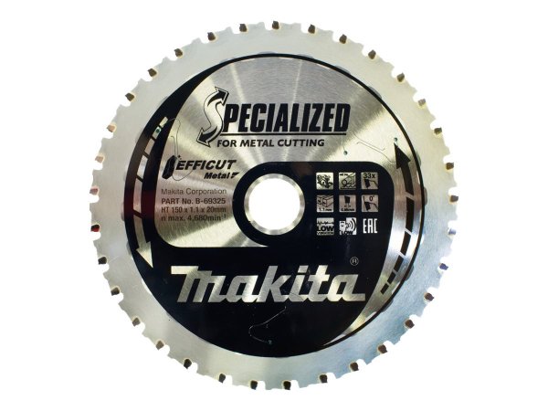 Makita B-69325 - Metallo - 15 cm - 2 cm - 1,1 mm - 4680 Giri/min - 3,3 cm