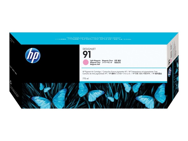 HP Cartuccia di inchiostro pigmentato magenta chiaro originale DesignJet 91 da 775 ml - Stampante HP