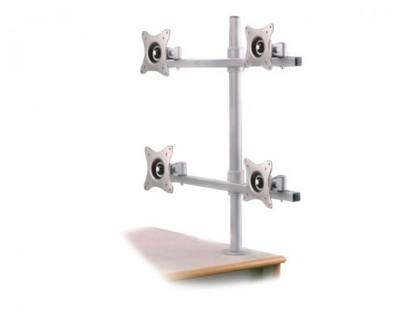 Edbak SV07c-B Tischhalterung für 4 Displays starr zum klemmen 19"" - 27"" - Accessori tft/lcd tv