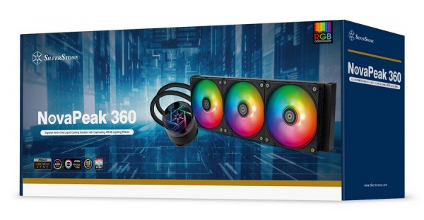SilverStone Wasserkühlung NovaPeak 360 ARGB - Raffreddamento Cpu - AMD socket AM4 (Ryzen)