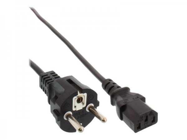 InLine Cavo alimentazione Spina Tedesca diritto a Presa IEC-320-C13 - 0,5m - nero