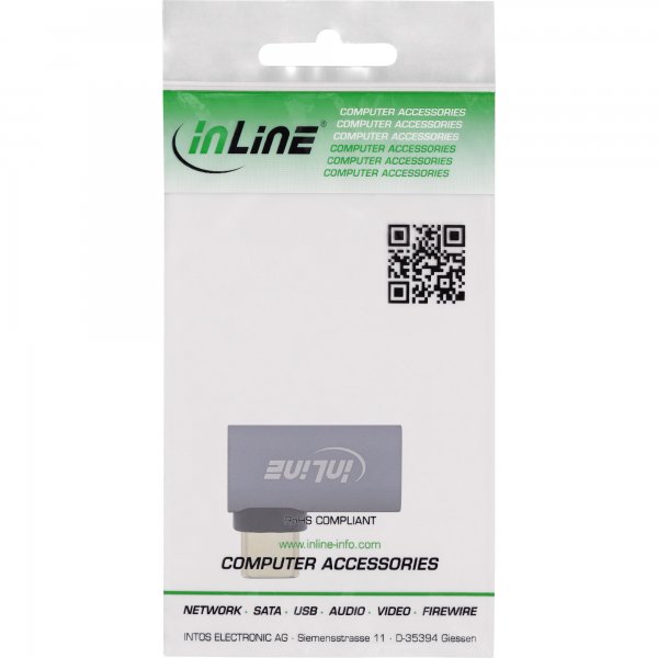 InLine Adattatore USB4 - spina/presa USB-C angolata a destra/sinistra