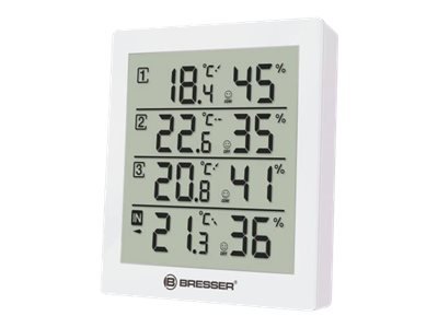 Bresser Optics 7000020GYE000 - Bianco - Igrometro da interno - Termometro da interno - Igrometro per