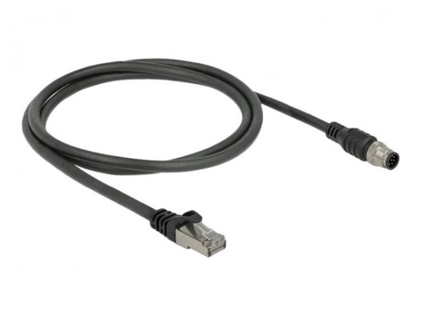 Delock Kabel RJ45 Stecker zu m12 A-kodiert Cat.5e SFTP - Cavo - Rete