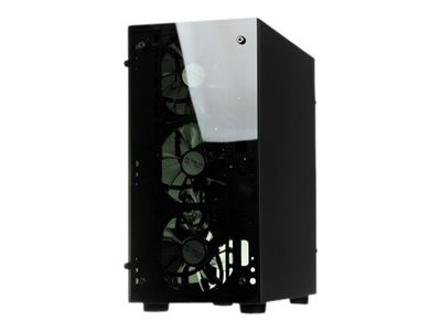 iBOX Passion V4 Mini Tower Case Black Tempered Glass - Torre