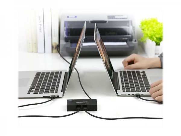 Ugreen USB 2.0 Teilen Switch 5.10cm 2" 1 Out Umschalter für Drucker Scanner - 2-port
