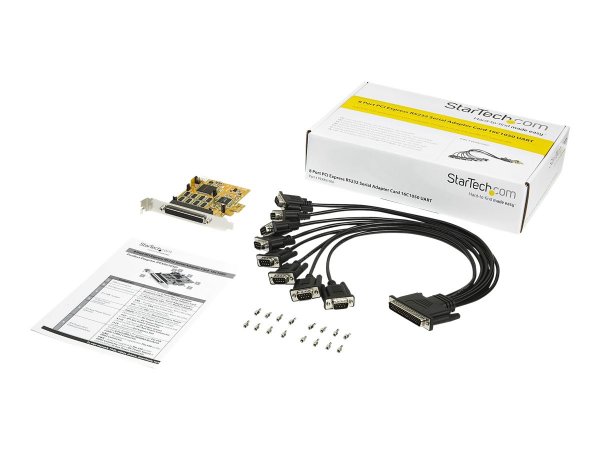 StarTech.com Scheda seriale PCI Express a 8 porte - Scheda adattatore seriale PCIe RS232 - Scheda di