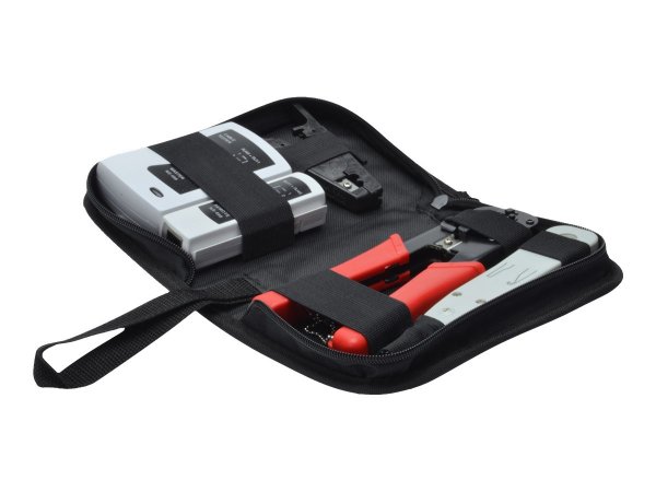 DIGITUS Set strumenti di rete - Nero - Grigio - Rosso - Cina