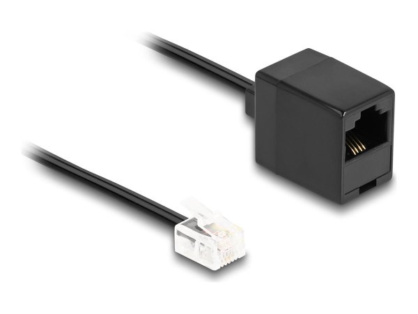 Delock Telefonkabel RJ11 Stecker zu RJ45 Buchse schwarz - Cavo - Rete
