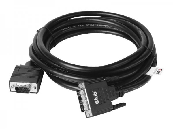 Club 3D DVI-A TO VGA CABLE M/M 3m/ 9.8ft 28 AWG - 3 m - DVI-A - VGA - Maschio - Maschio - Dritto