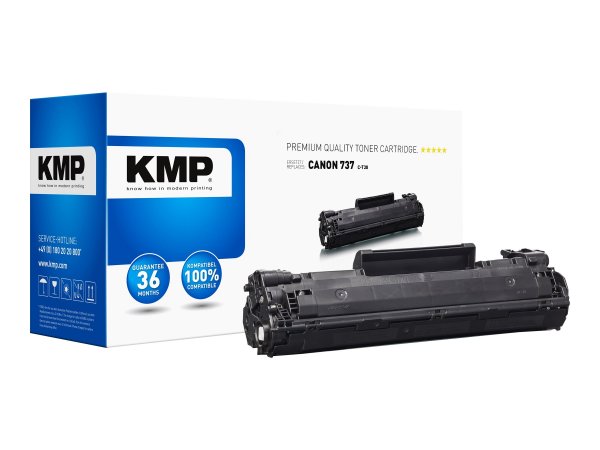 KMP Toner Canon 737 9435B029 black 3000 S. C-T38 remanufactured - Compatibile - Rinnovato