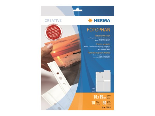 HERMA 7585 - 100 x 150 mm - Trasparente - Bianco - Polipropilene (PP) - Ritratto - 230 mm - 310 mm