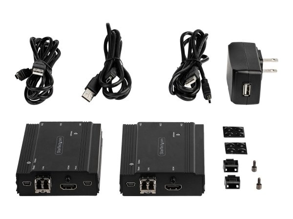 StarTech.com Extender HDMI Fibra Ottica - Kit trasmettitore/ricevitore audio video HDMI 4K e USB - 3
