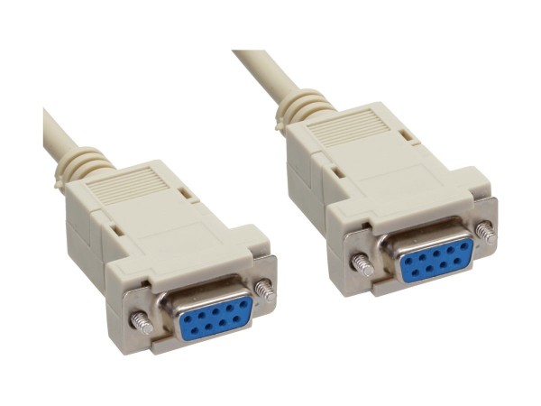 InLine Cavo Nullmodem - Sub-D 9/9pin F-F - beige - ispezionabile - 3m
