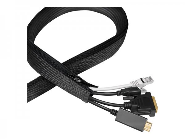 LogiLink Kabelschlauch Reißverschl. AD schwarz