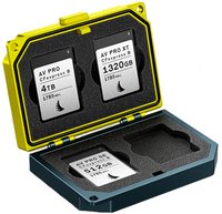 Angelbird Technologies Media Tank - 4 schede - CFexpress - Alluminio - Nero - Giallo - Antipolvere -